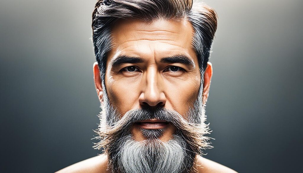 Asian beard hair pigmentation
