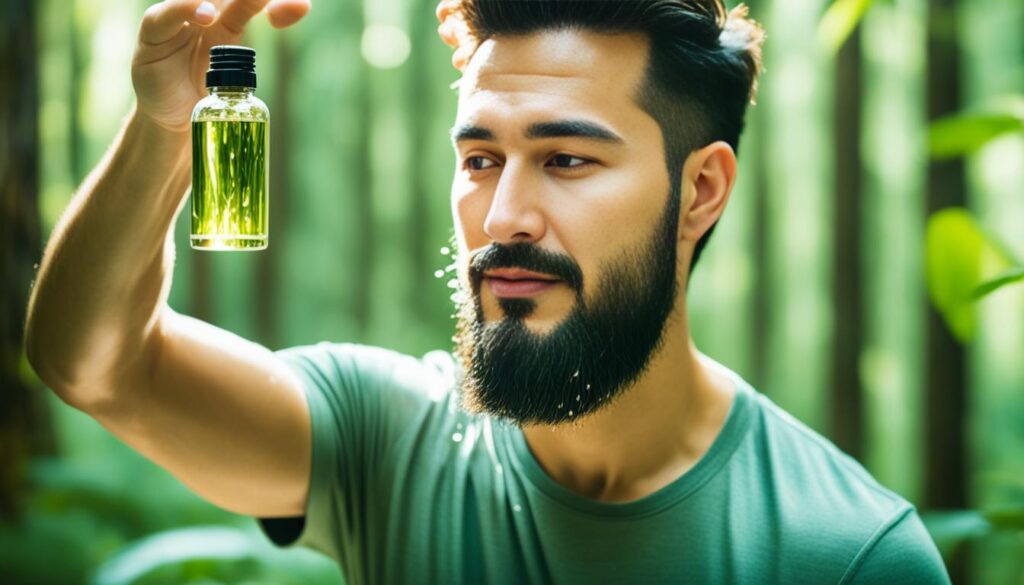 Asian beard oil application
