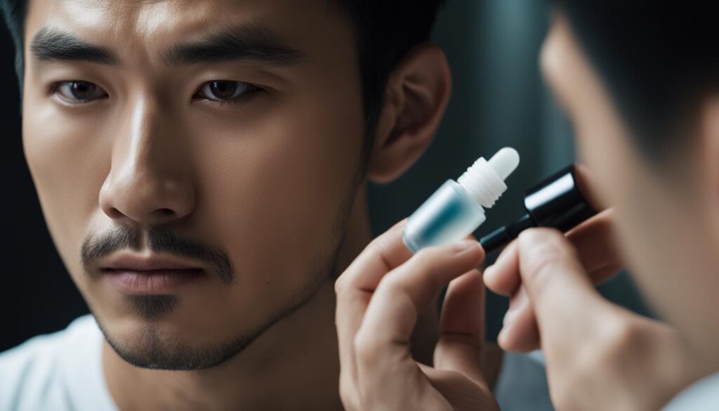 Minoxidil application for enhancing Asian beard density